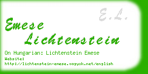 emese lichtenstein business card